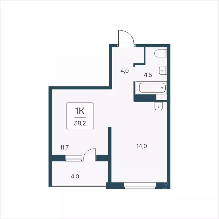 1-к кв. Новосибирская область, Новосибирск Кедровая ул., 80/3 (38.2 м) - Фото 0