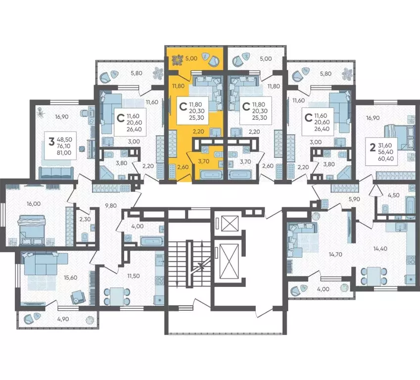 Квартира-студия: Сочи, ЖК Горный Квартал (25.3 м) - Фото 2