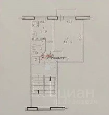 1-к кв. Новосибирская область, Новосибирск ул. Шукшина, 15 (28.3 м) - Фото 0