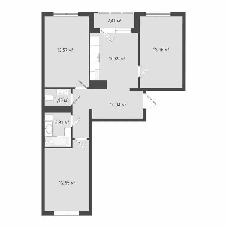 3-комнатная квартира: Ижевск, улица Е.М. Кунгурцева, 45к1 (68.3 м) - Фото 1
