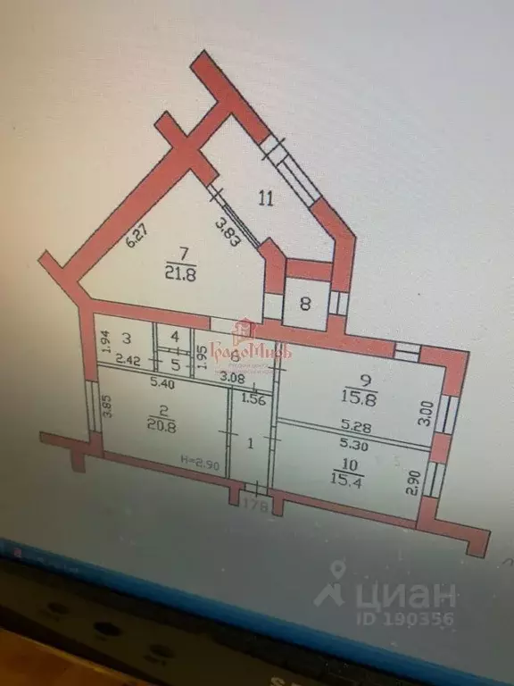 3-к кв. Московская область, Сергиев Посад Кирпичная ул., 31 (95.2 м) - Фото 2