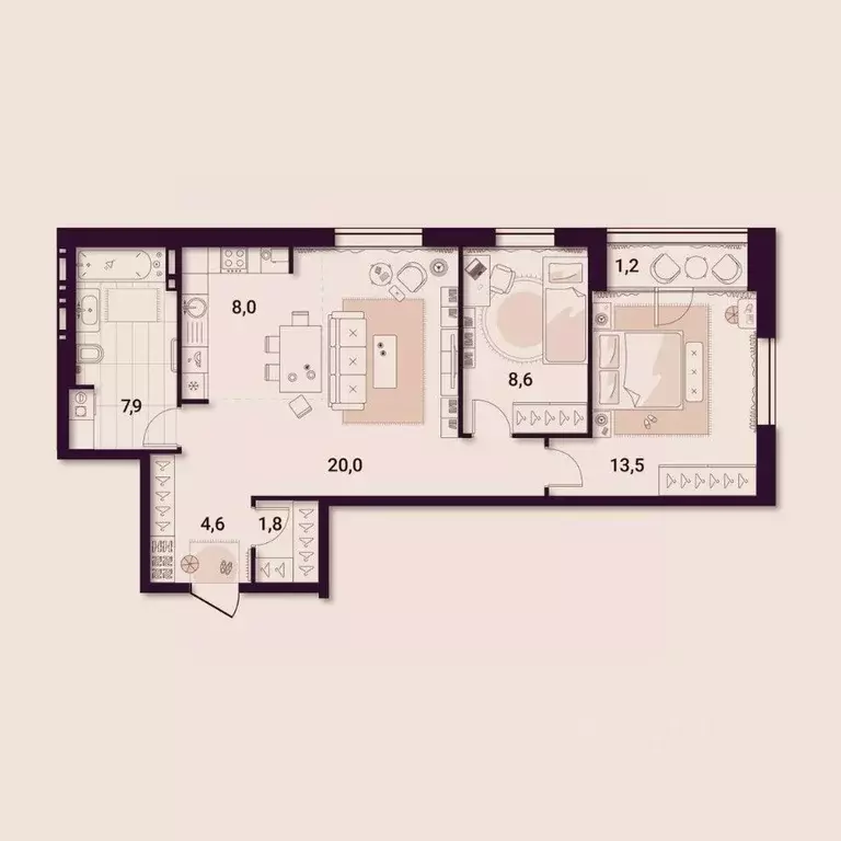 2-к кв. Приморский край, Артем ул. Куйбышева, 11А (65.61 м) - Фото 0