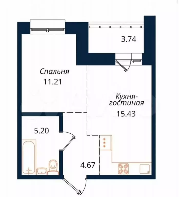 1-комнатная квартира: Иркутск, улица Юрия Левитанского, 12 (40.3 м) - Фото 0