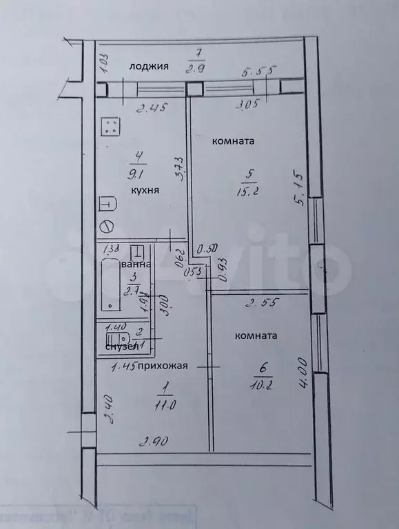 2-к. квартира, 49,3 м, 2/2 эт. - Фото 0