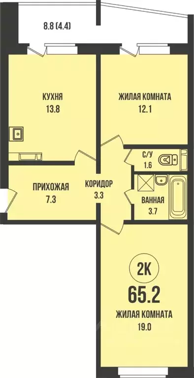 2-к кв. Новосибирская область, Новосибирск Родники мкр, Династия жилой ... - Фото 0