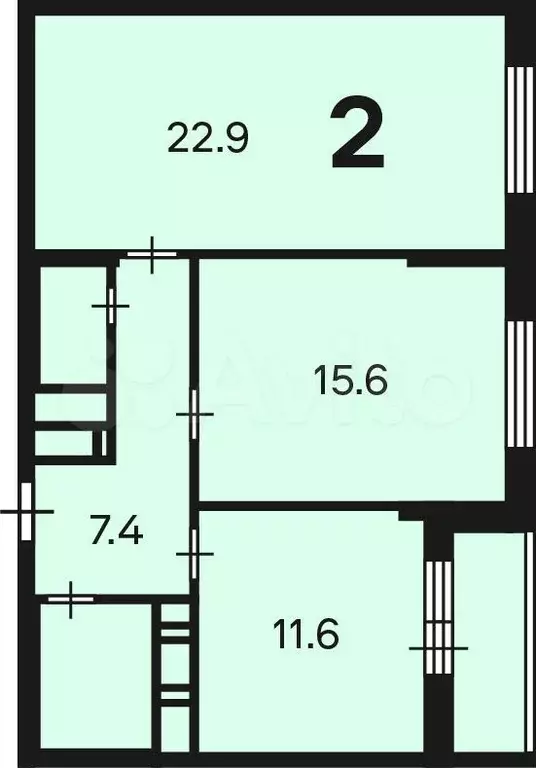Аукцион: 2-к. квартира, 62,6 м, 24/26 эт. - Фото 1