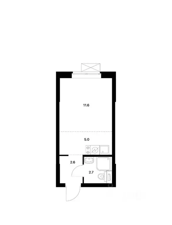 Студия Москва ул. Михайлова, 30Ак4 (21.9 м) - Фото 1