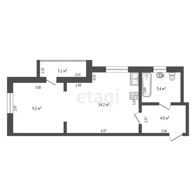 Квартира-студия: Анапа, Супсехское шоссе, 39к16 (34 м) - Фото 0