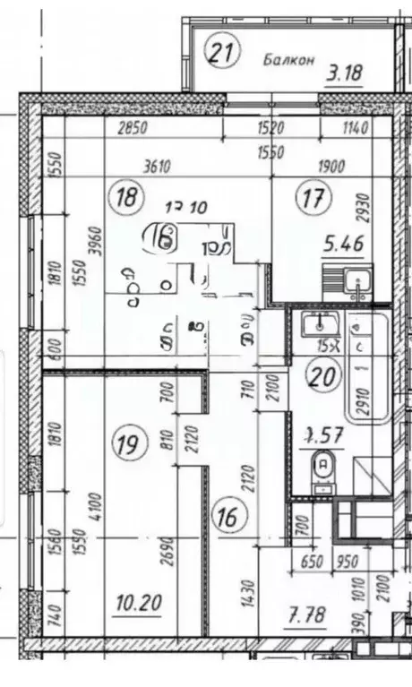 2-к кв. Татарстан, Казань ул. Архитектора Гайнутдинова, 26 (42.3 м) - Фото 2