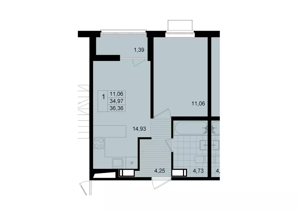 Продаётся 1-к квартира, 34.9 м - Фото 0