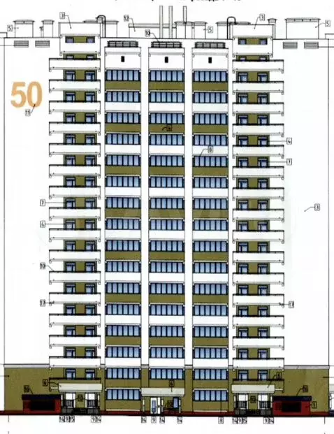 2-к. квартира, 62,5м, 13/18эт. - Фото 0