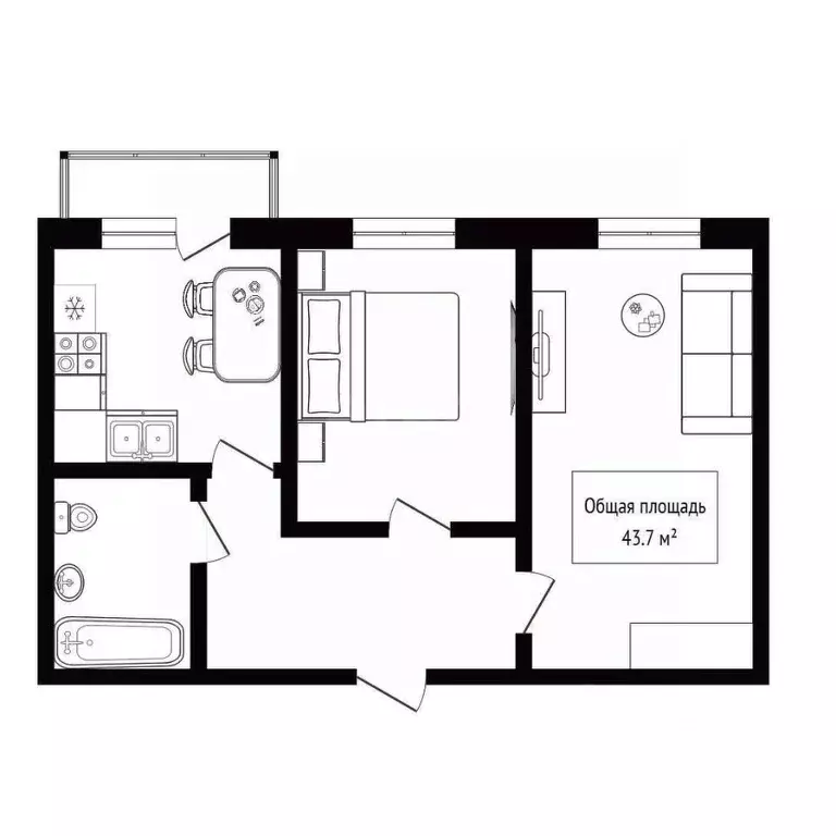 2-к кв. Новосибирская область, Черепановский район, Дорогино рп ул. ... - Фото 2