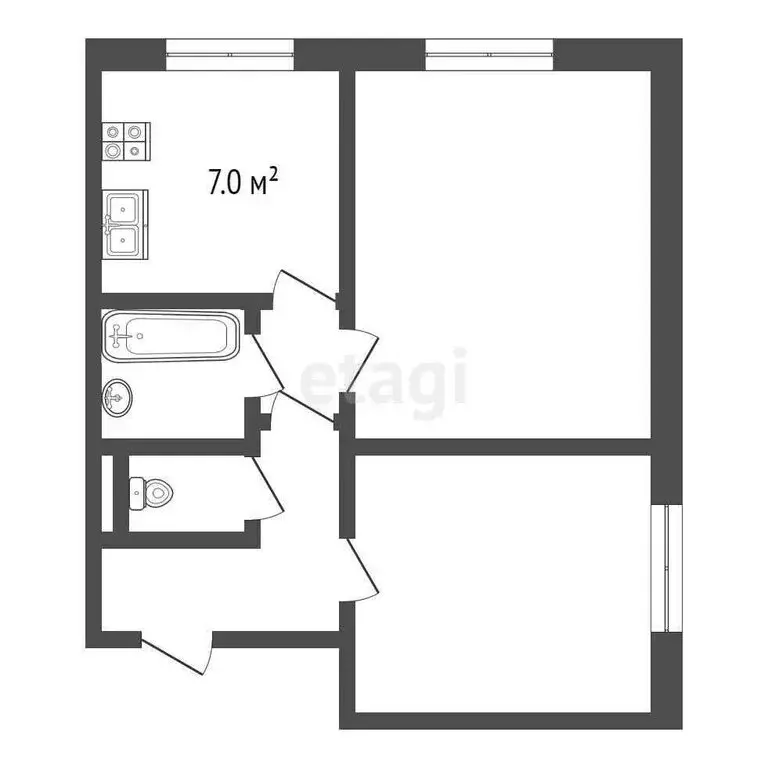2-комнатная квартира: Москва, улица Академика Павлова, 42к1 (40 м) - Фото 0