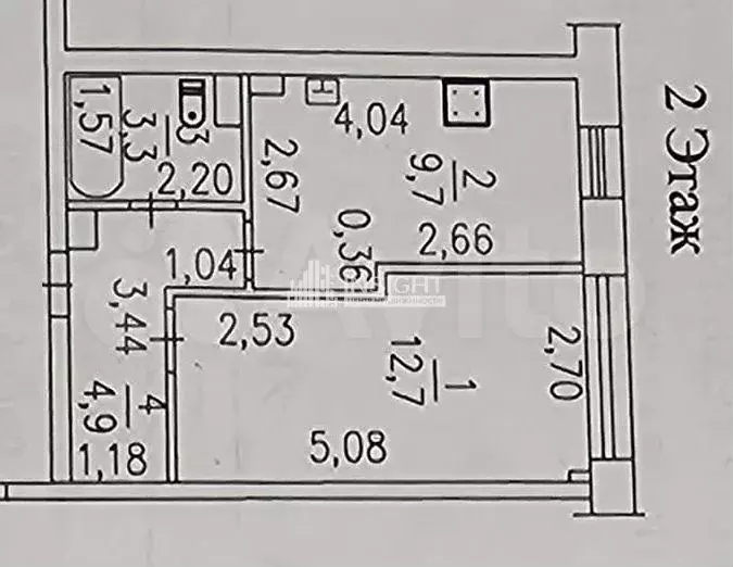 1-к. квартира, 31 м, 2/6 эт. - Фото 0