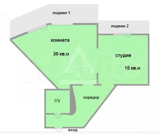 2-к. квартира, 70,4 м, 4/6 эт. - Фото 0