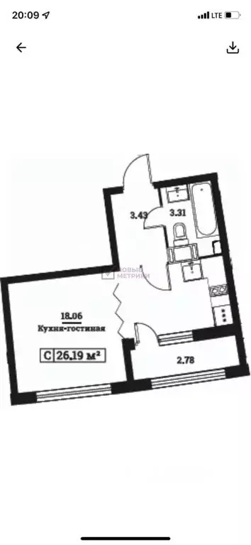 Студия Ленинградская область, Мурино Всеволожский район, просп. ... - Фото 2