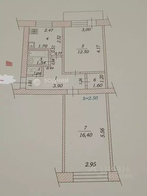 2-к кв. Чувашия, Чебоксары ул. Космонавта Андрияна Григорьевича ... - Фото 2