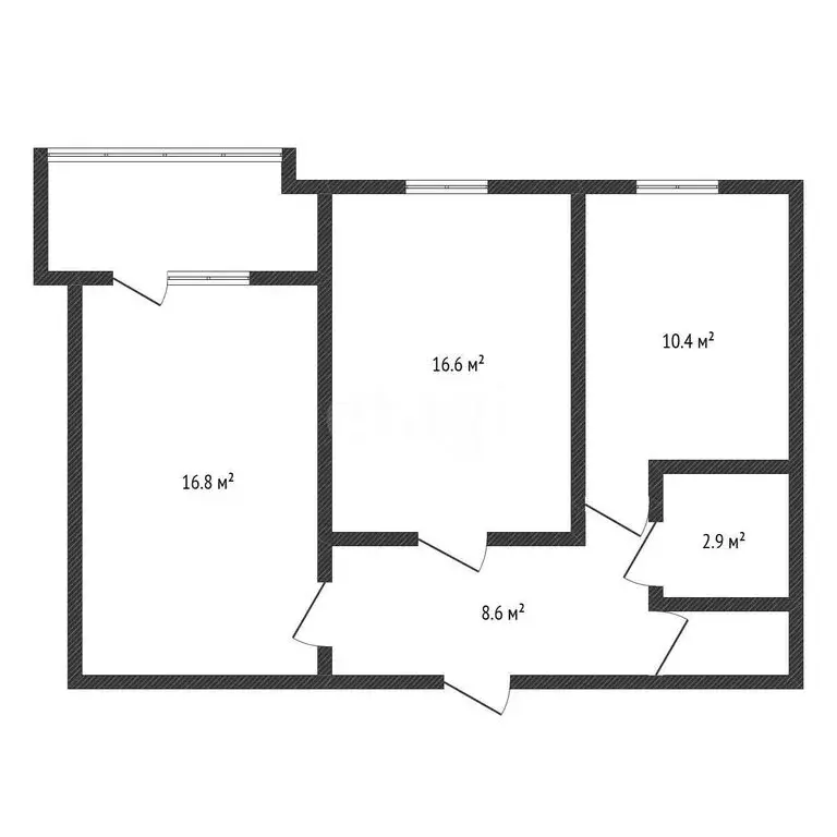 2-комнатная квартира: Черкесск, улица Свободы, 62П (56.7 м) - Фото 2