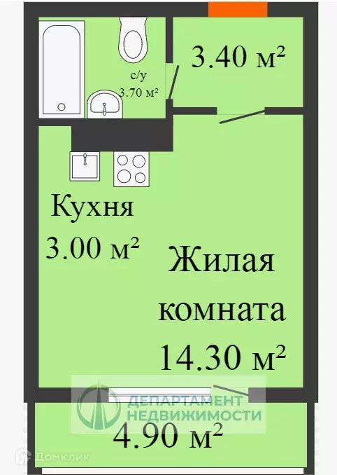 Продаётся квартира-студия, 20 м - Фото 0