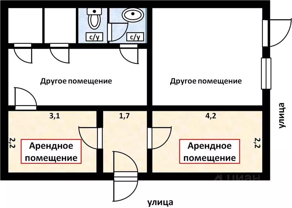 Помещение свободного назначения в Татарстан, Зеленодольск ул. Ленина, ... - Фото 1