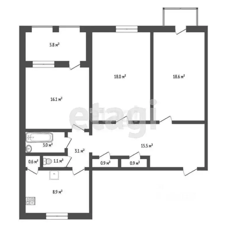 3-к кв. Севастополь ул. Ленина, 36 (90.2 м) - Фото 0