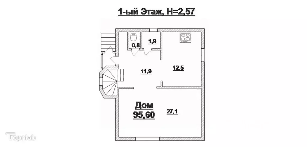 Дом в Калининградская область, Гурьевский муниципальный округ, пос. ... - Фото 1