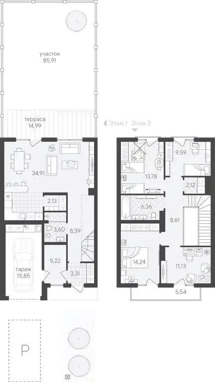 4-комнатная квартира: Тюмень, улица Фармана Салманова, 1к1 (144.78 м) - Фото 1