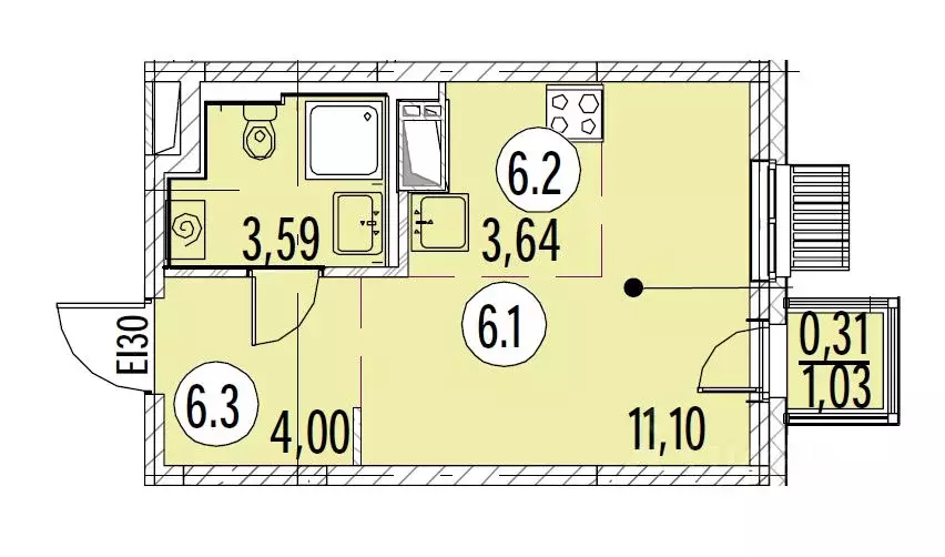 Студия Москва Ленинградское ш., 229Ак2 (22.64 м) - Фото 0