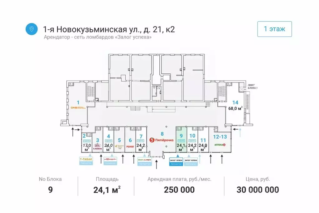 Помещение свободного назначения в Москва 1-я Новокузьминская ул., 21К2 ... - Фото 2