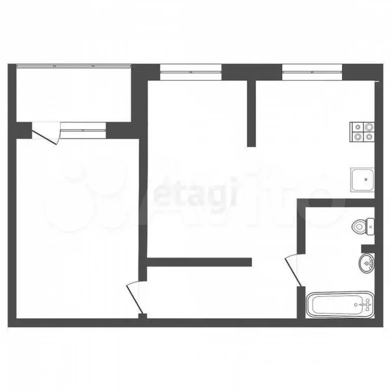 2-к. квартира, 47,2 м, 3/9 эт. - Фото 0
