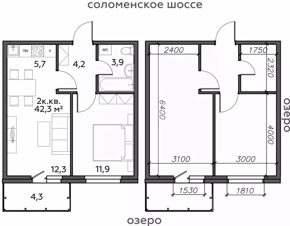 2-к кв. Карелия, Петрозаводск Район Северная промзона, Вороний Наволок ... - Фото 1