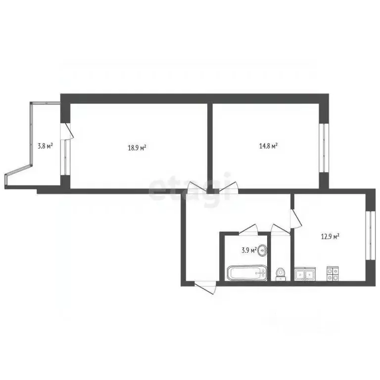 2-к кв. Москва ул. Цюрупы, 18К1 (58.0 м) - Фото 1