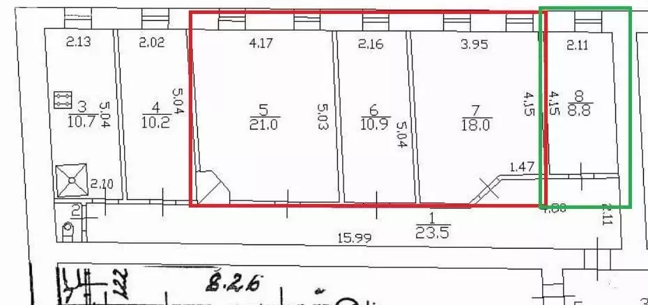 3к в 4-комнатной квартире (21 м) - Фото 2