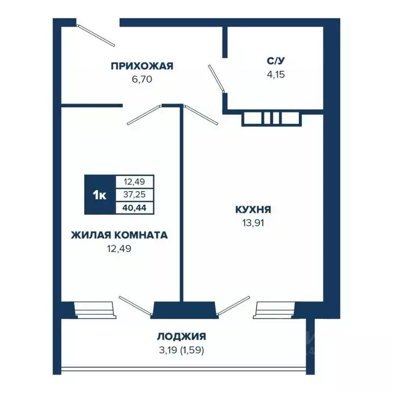 1-к кв. Новосибирская область, Новосибирск Знаменский кв-л,  (40.44 м) - Фото 0