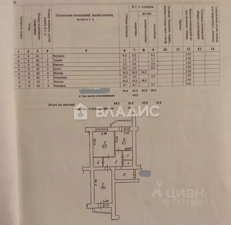 2-к кв. Воронежская область, Воронеж Минская ул., 69Б (64.6 м) - Фото 1