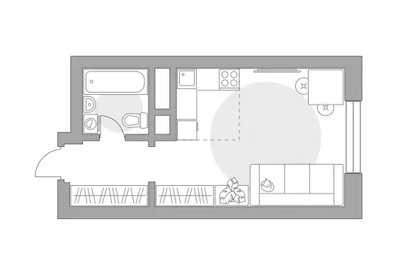 Квартира-студия: Красногорск, жилой комплекс Ильинойс (24.33 м) - Фото 1