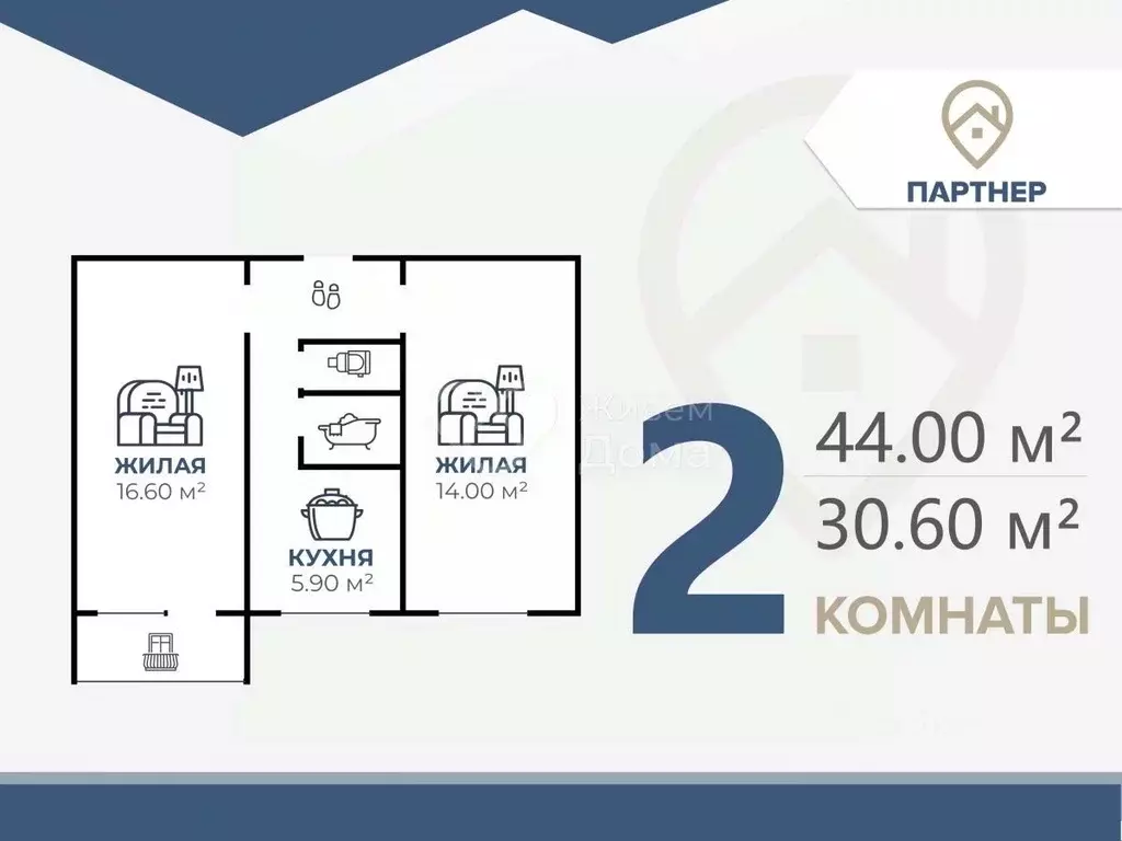 2-к кв. Волгоградская область, Волгоград Жилгородок мкр, ул. ... - Фото 1