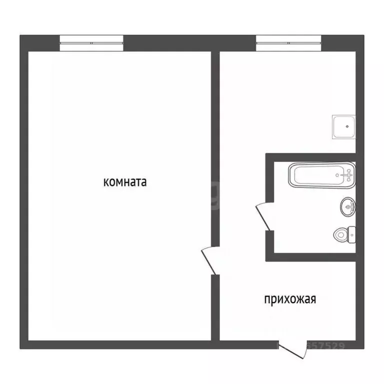 1-к кв. Иркутская область, Иркутск Юбилейный мкр, 14 (31.3 м) - Фото 1