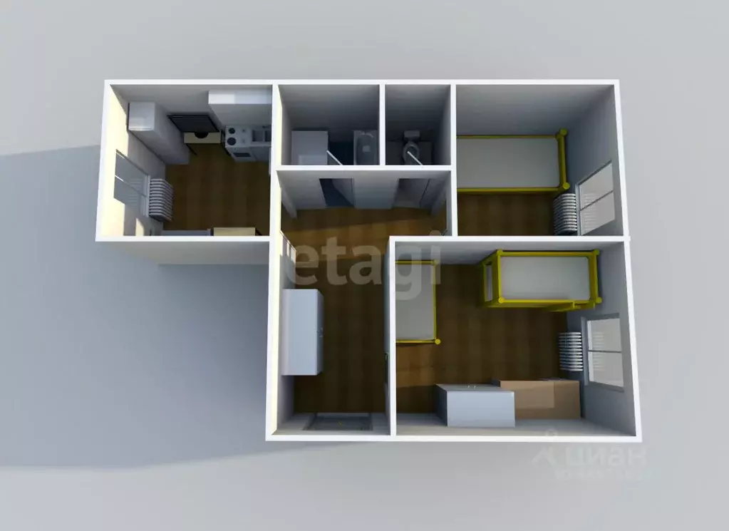 2-к кв. Сахалинская область, Южно-Сахалинск Большая Елань п/р, ул. ... - Фото 2