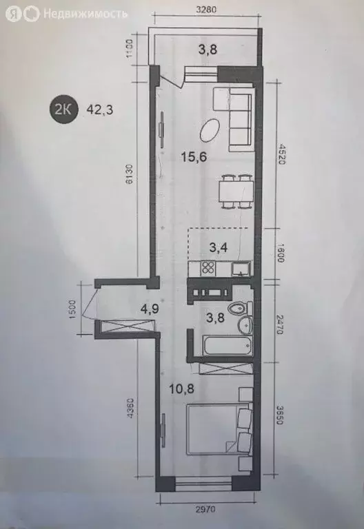 2-комнатная квартира: Иркутск, Старо-Кузьмихинская улица, 22 (38.6 м) - Фото 1