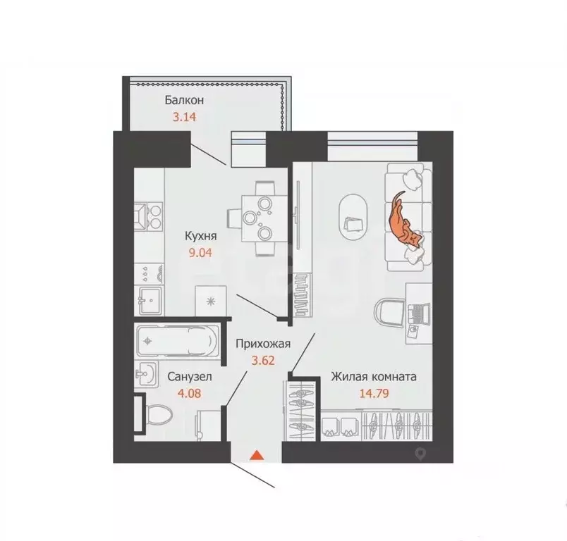 1-к кв. Пермский край, Пермь ул. Дзержинского, 29Б (32.0 м) - Фото 2