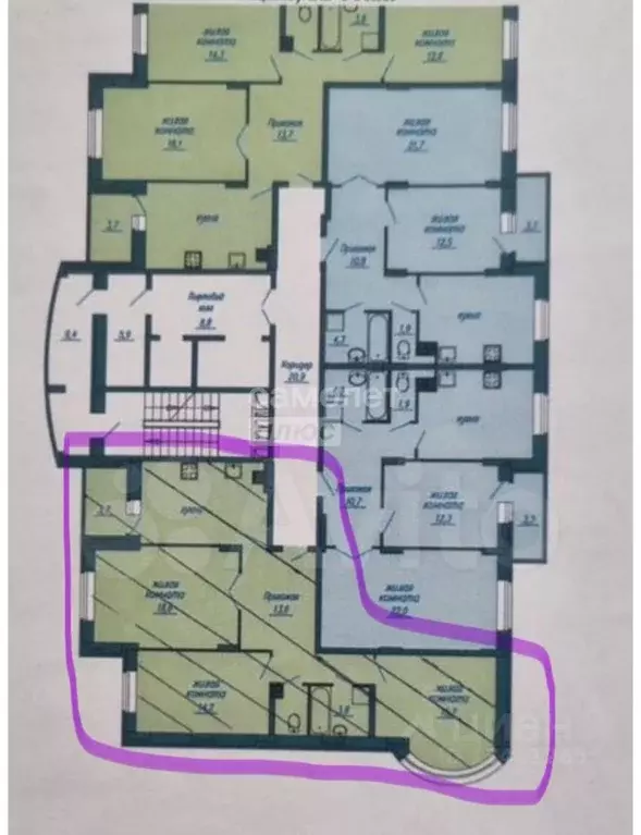 3-к кв. Ивановская область, Иваново Лежневская ул., 213 (83.2 м) - Фото 2