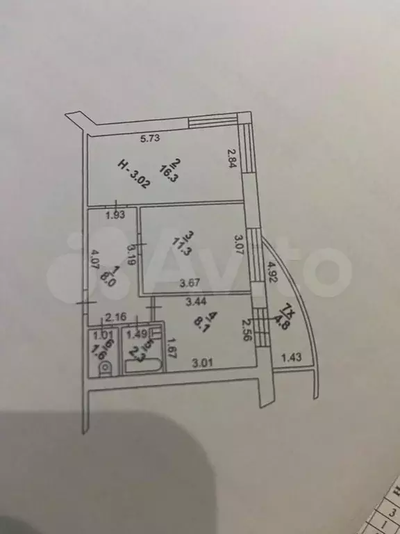 2-к. квартира, 49 м, 1/4 эт. - Фото 0
