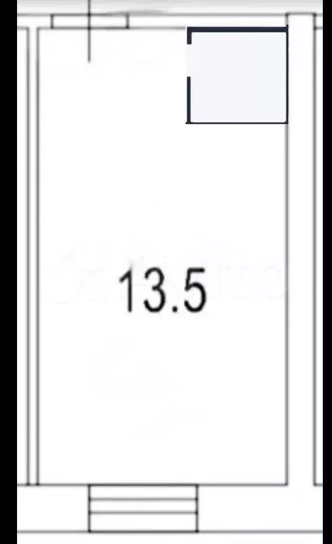 Квартира-студия, 13,7 м, 1/5 эт. - Фото 0