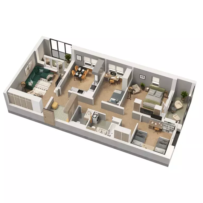 4-к квартира, 110.9 м - Фото 1