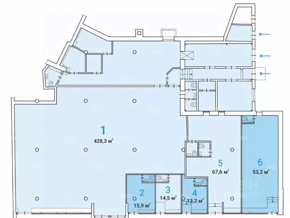 Торговая площадь в Москва Русаковская ул., 25С1 (428 м) - Фото 1