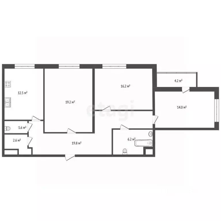 3-к кв. Санкт-Петербург Пулковское ш., 38к7 (95.0 м) - Фото 1