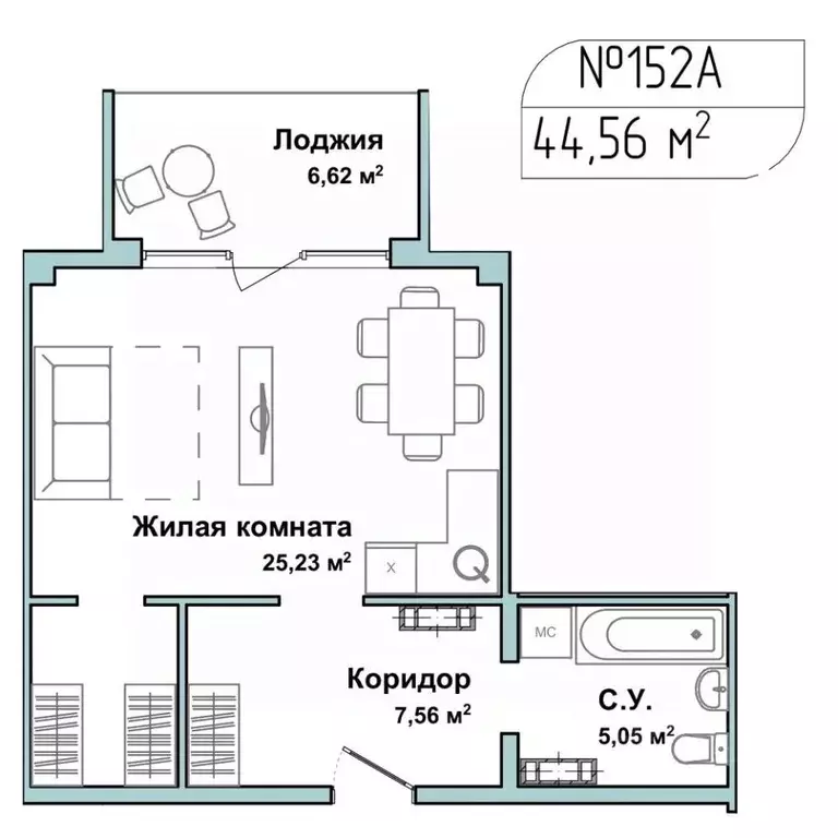 1-к кв. Севастополь ул. Летчиков, 10к4 (44.0 м) - Фото 0