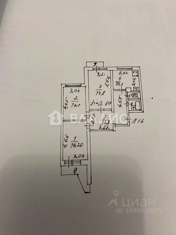 Квартира, 3 комнаты, 75 м - Фото 1