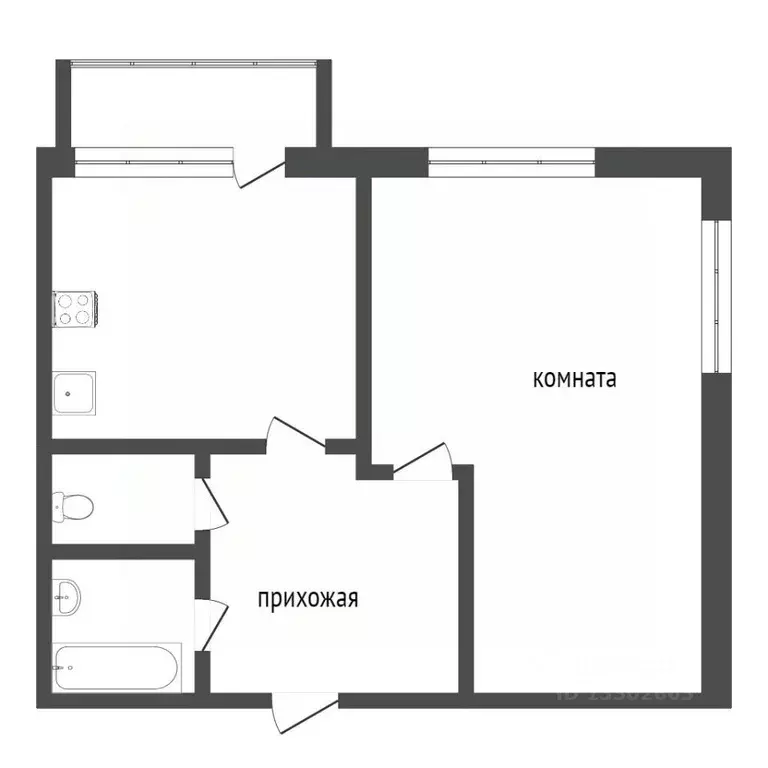 1-к кв. Ханты-Мансийский АО, Сургут ул. Мелик-Карамова, 43 (39.3 м) - Фото 1